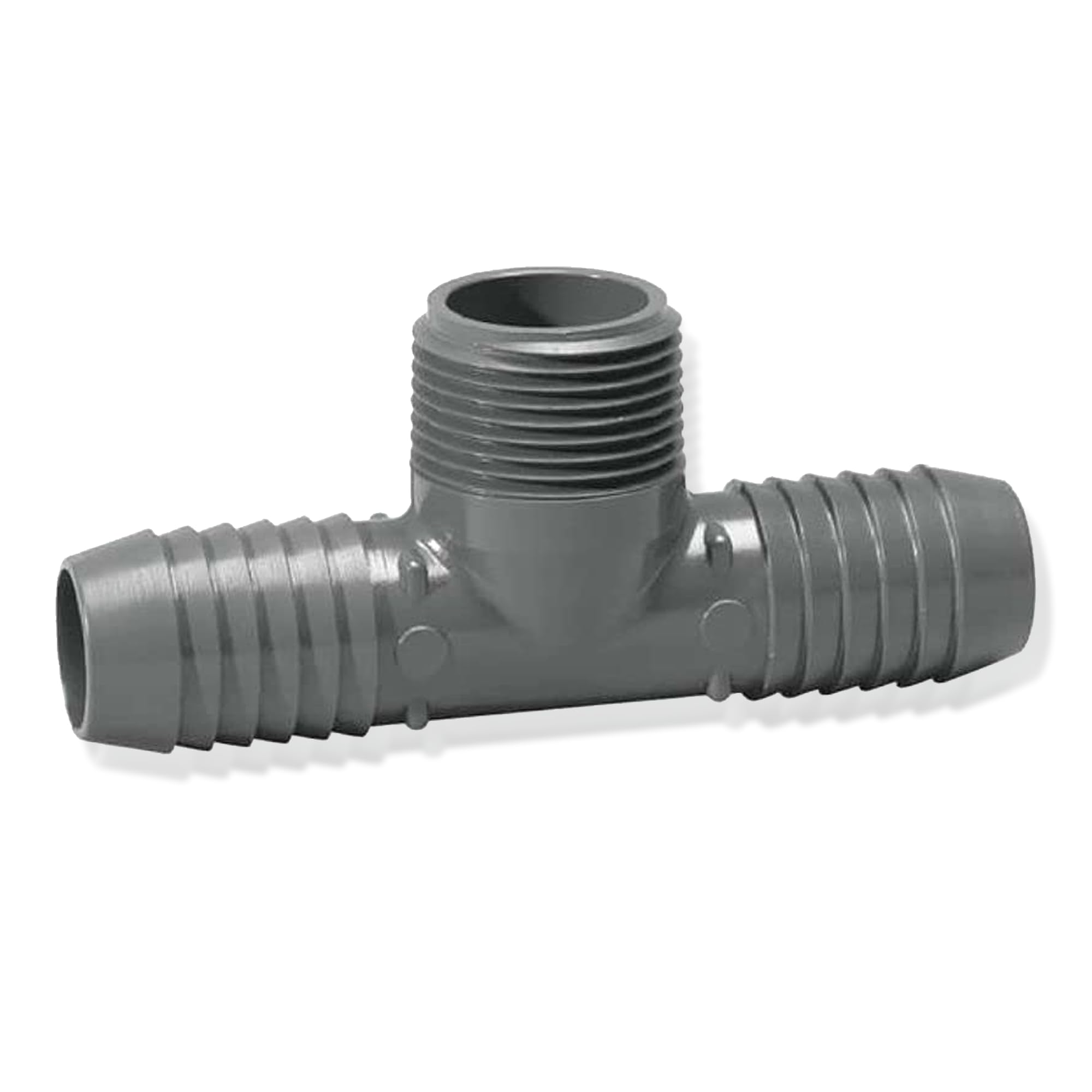 PVC Barbed Tee Fitting - 1 Inch Barbed Insert x 1 Inch Barbed Insert x ...