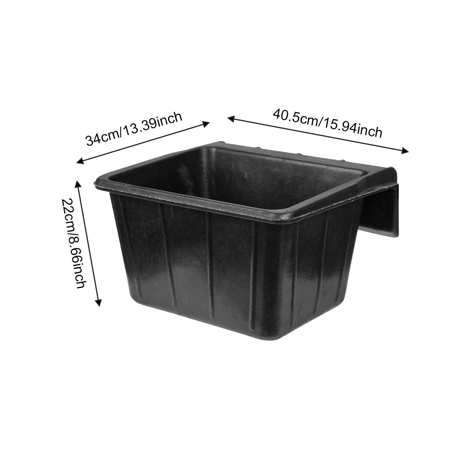 Harilla Cubo de alimentación de Goma para Caballos, contenedor de Almacenamiento, Cerca, Cubo de alimentación para establos, tazón de Agua para Ganado,