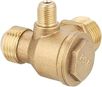 Vista 4 de BTER Fuerza Válvula de aire de latón de 90 grados, válvula de control para tubo para compresor para bomba de pistón para tanque de presión de aire