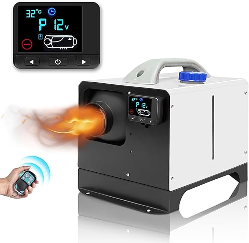 Miniatura 1 de Calentador diésel todo en uno 5KW-8KW 12V Diesel Air Car con pantalla LCD mejorada y control remoto, calentamiento rápido, para RV, garaje, remolque