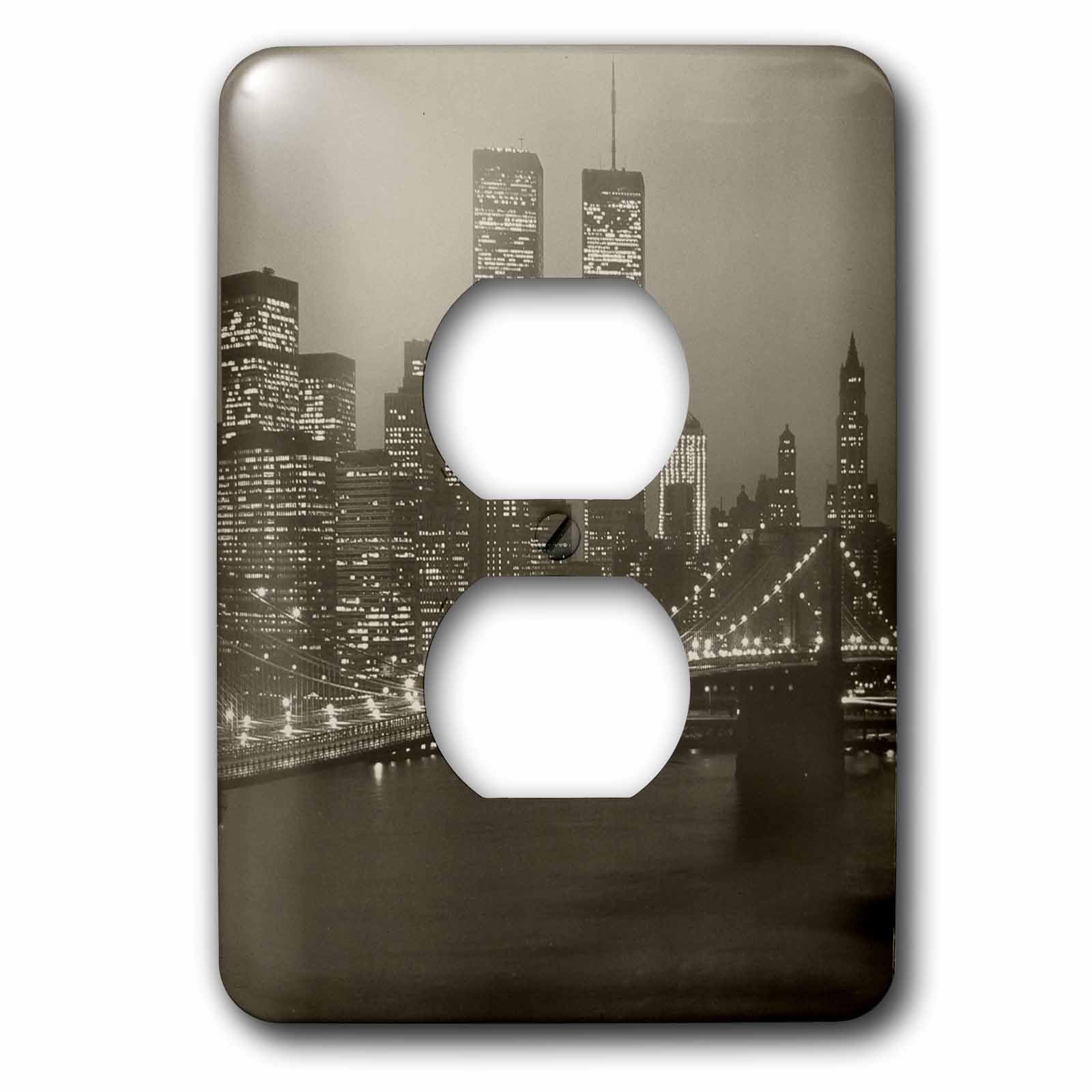 3dRose lsp_16860_6 Manhattan plaque interrupteur et prise