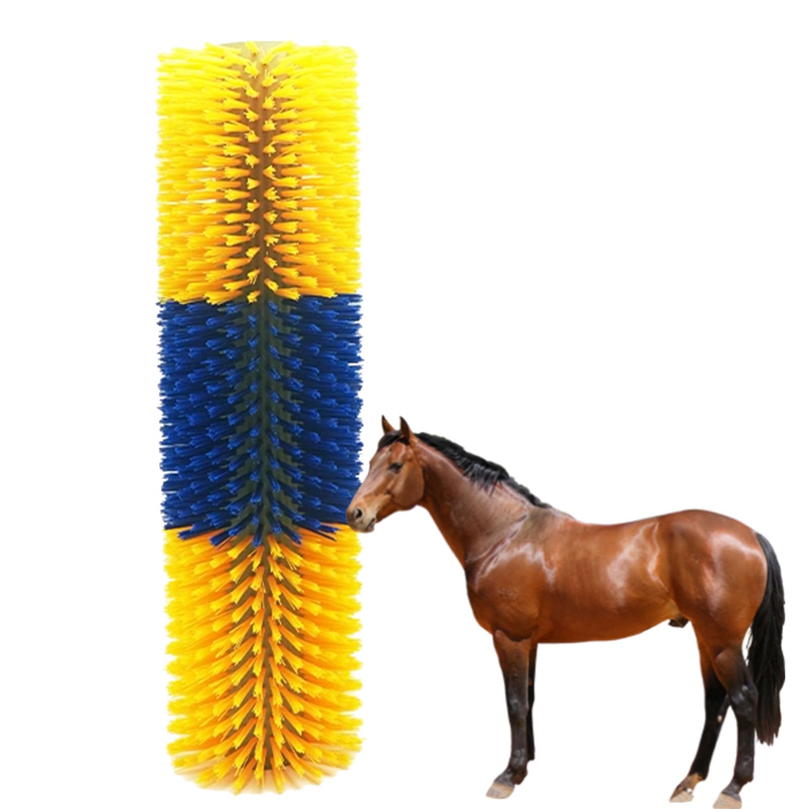 Cepillo rascador para ganado Cepillos for caballos, cepillo for cabras, rascador for caballos, kit for aliviar la picazón en la espalda del ganado(17x60CM)