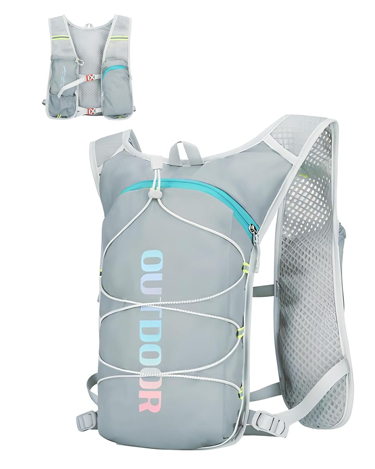 Hydration Packs, Running Water Bottle with Strap,Running Bag for Men, Lightweight Running Vest for Men, 120g Hydration Backpack, Running Gear for Marathon and Outdoor Activities