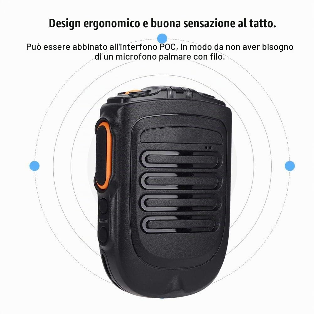 Microfono palmare, Wireless Bluetooth Walkie Talkie Microfono palmare PTT, Altoparlante radio portatile per uso domestico