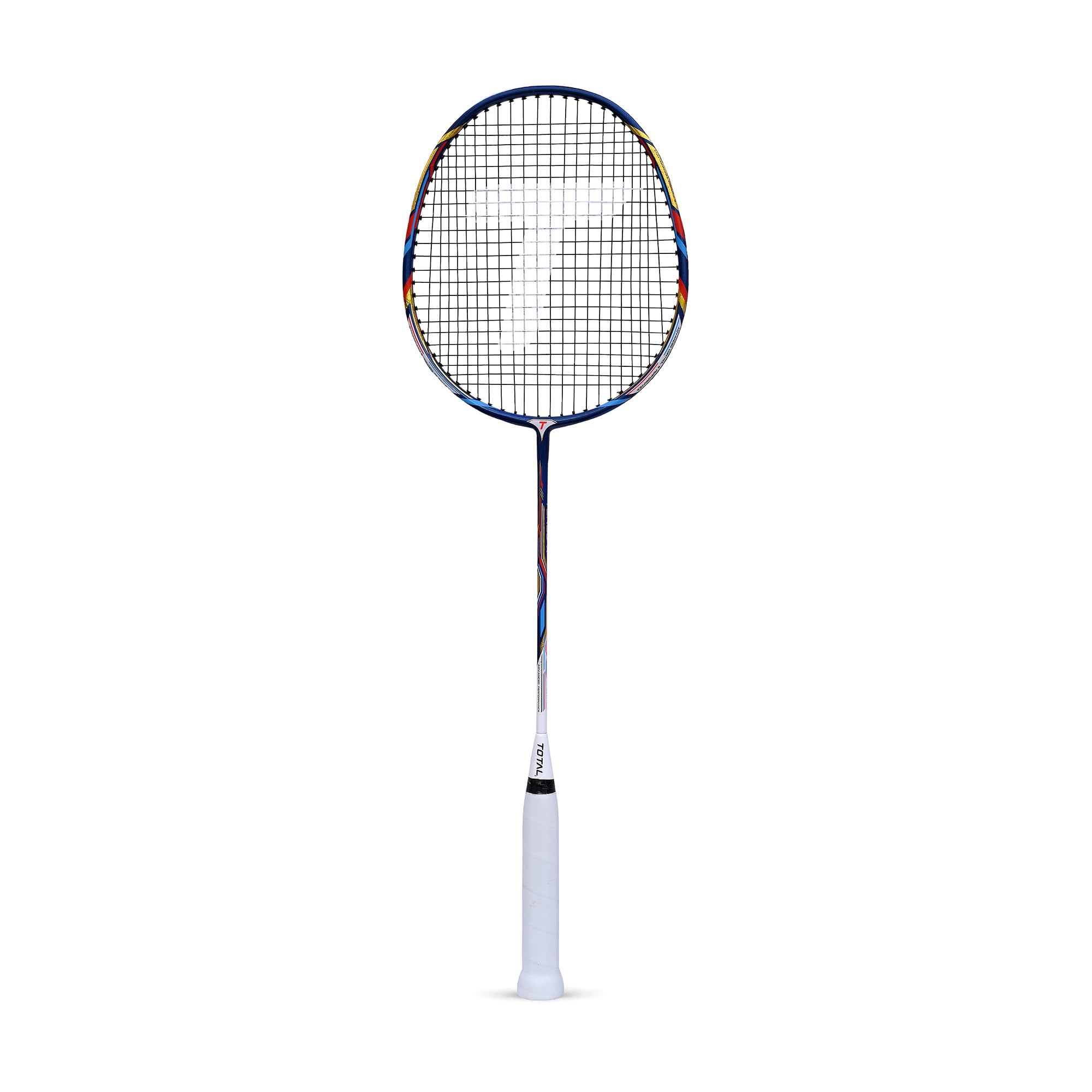 Total Turbo-X Graphite Badminton Racket with Full Cover Bag | 3U Lightweight Racket for Men & Women | Tension Up to 30 LBS | Smash-Ready Racket for Practice & Match Play|Cosmic Blue-White-Gold-image-41