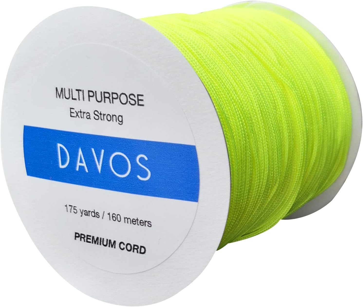 Neon Yellow Nylon Braided Cord Thread 1.5mm x 175 Yards for Jewelry Making String Beading Shamballa Necklaces Bracelets Lift Shade Cord Window Blind Arts Crafts DIY Extra Strong