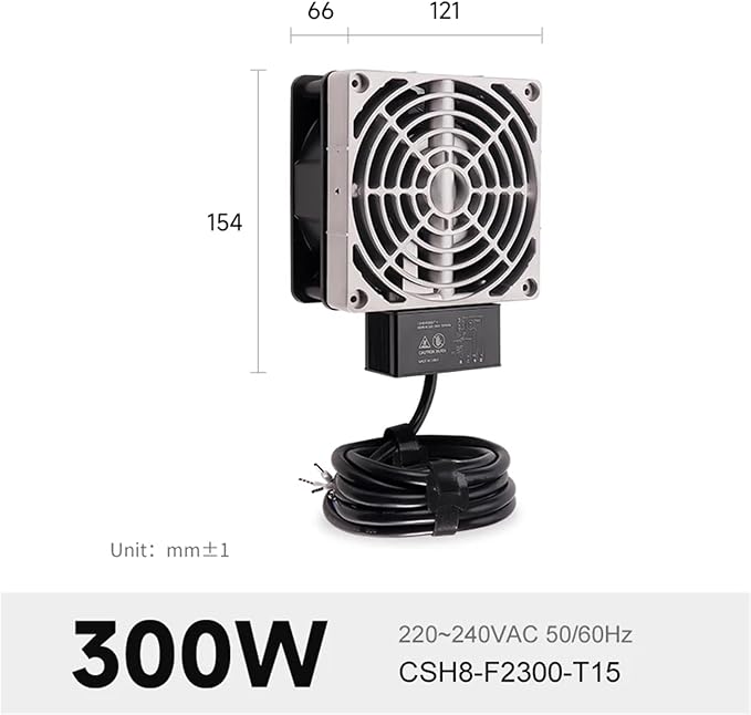 Calefactor Eléctrico de Gabinete con Termostato Ajustable 220V miniatura 2