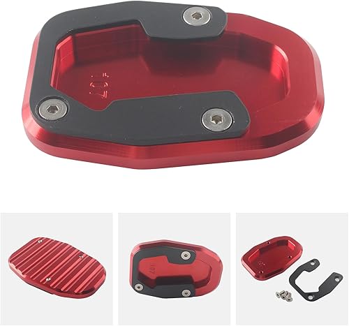 Miniatura 3 de Soporte lateral antideslizante para ampliar almohadilla para DUCATI DESERT X 2022-2023 Rojo