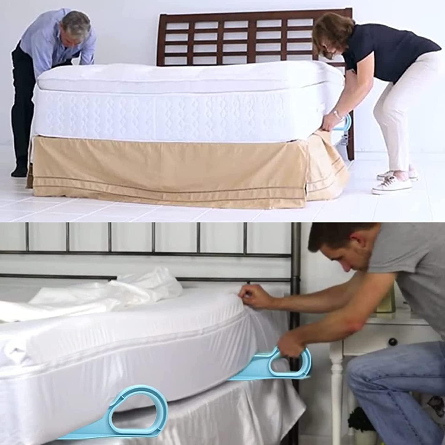 XIBO Small Bed Sheet Lifte Durable Bed Maker Tool to Keep Sheets in Place - No More Lifting The Mattress - Handy Bed Sheet Tightener for Hotel, Bedsheet Change Helper, Tuck Sheets Neatly and Easy. 2
