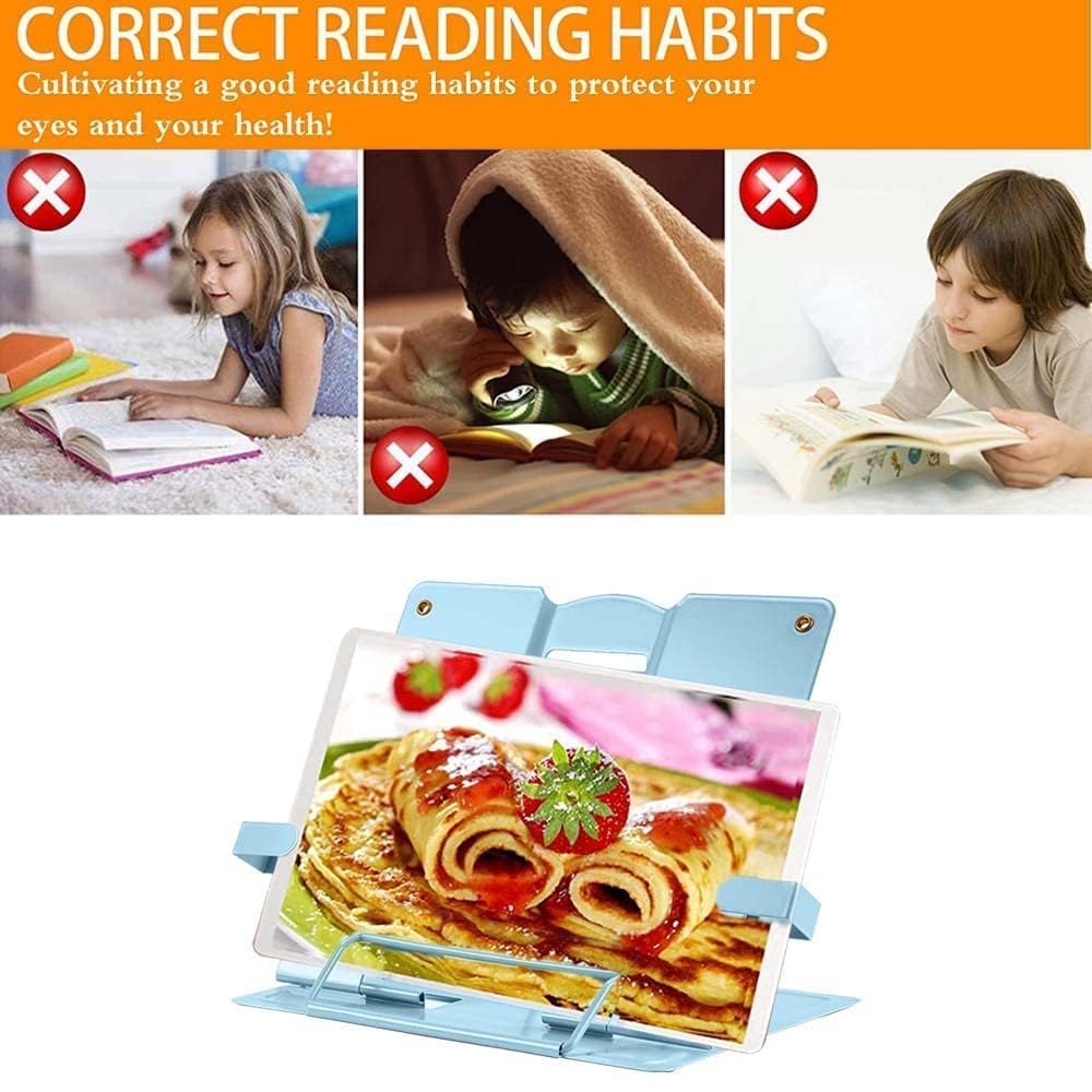 ZINLEY Metal Book Stand Holder | Book Stand for Reading Book Holder Adjustable Book Holder Use for Student,Reading at Home,Lectures and Presentations,Music Stand 3