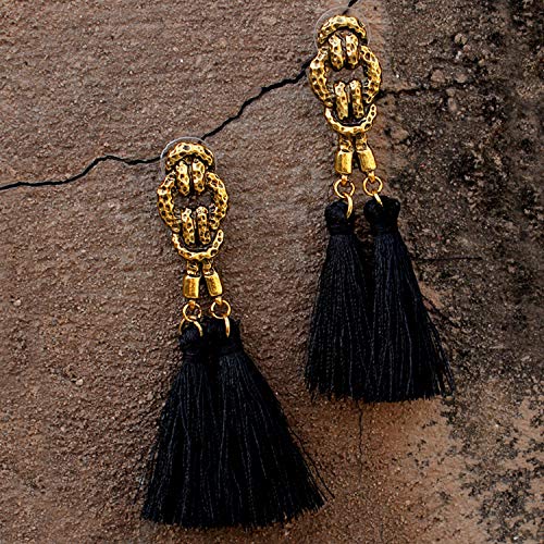 Image of Young & Forever Gift Boho Carnival Sea Island Long Tassel Earrings Handmade Beaded Bohemian Women Statement Beads Dangle Earrings Ethnic Jewelry Fringe Earrings