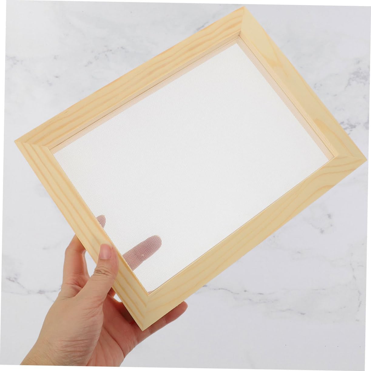 Uonlytech 2pcs Wooden Paper Making Screen Frame Kit DIY Papermaking Tool for Adults for Handmade Paper Art Projects Natural Color