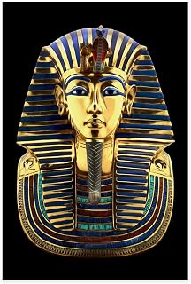 MOLOPTY Canvas Art Poster Egyptian Pharaoh King TUT Gold Headdress Mask Tutankhamun Wall Art Canvas Painting Wall Art Pictures for Living Room Wall Unframed 8x12inch