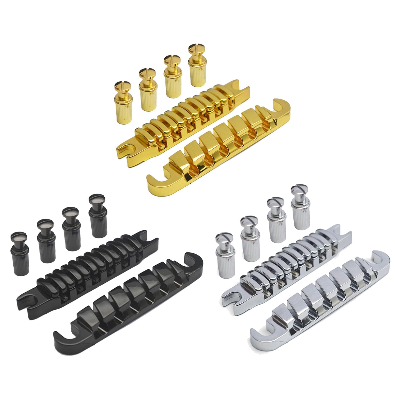 Ponte per chitarra elettrica Split Chitarra Ponte Cordiera Selle Individuali Per 6 Corde Chitarre Elettriche Parti di Ricambio