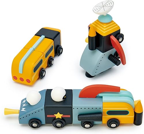 Miniatura 3 de Tender Leaf Toys - Carrera espacial - Juego de juguetes de vehículos temáticos para mezclar y combinar el espacio - Juego creativo de simulación