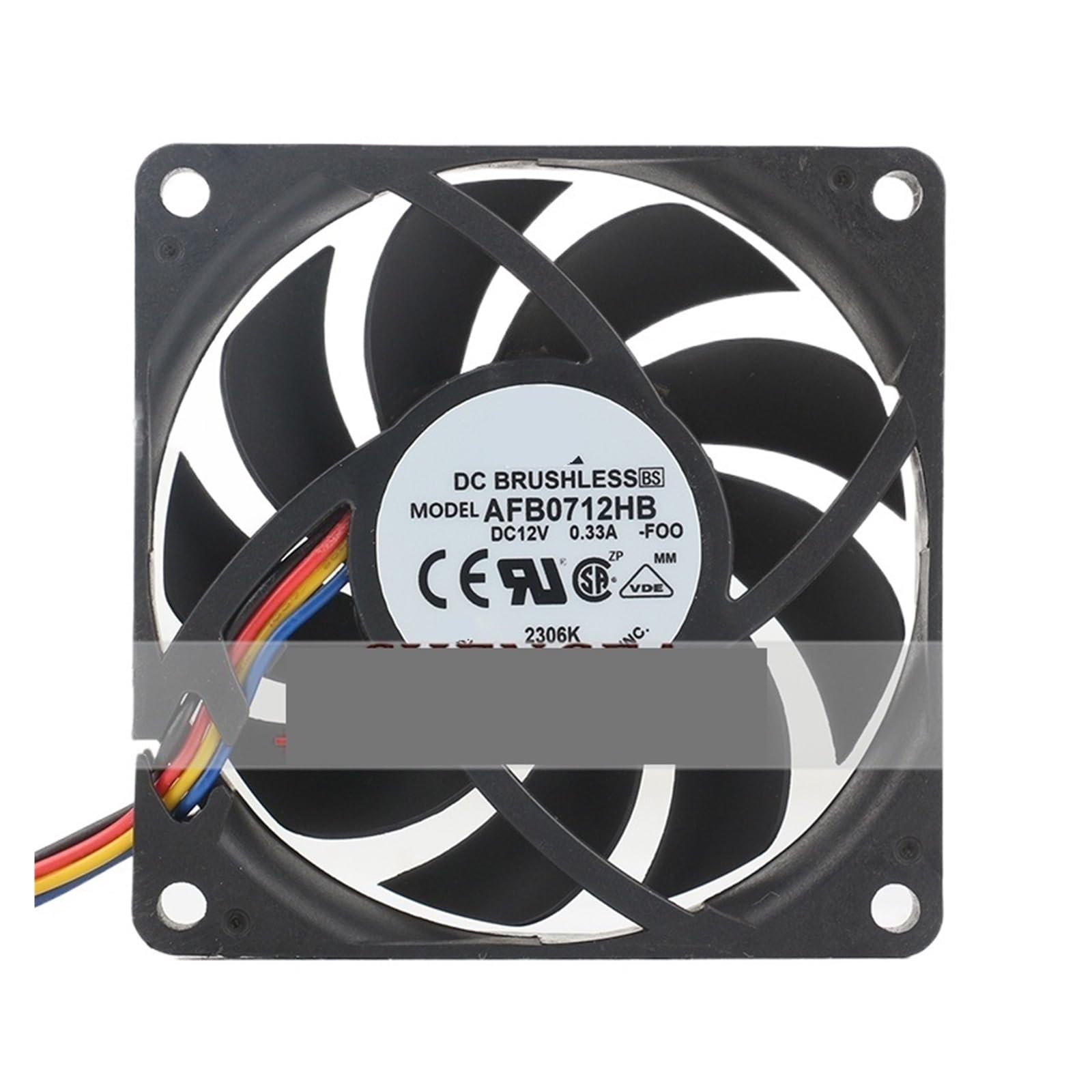 IVEKYKIBC AFB0712HB-F00 DC12V 0.33A 7015 7CM Cooling Fan 70 * 15MM(Four Lines)