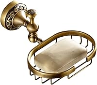 Vista 1 de 7Trees Soporte para jabonera de baño de latón macizo de estilo vintage, accesorios de baño, cesta de jabón de latón antiguo y bronce aceitado
