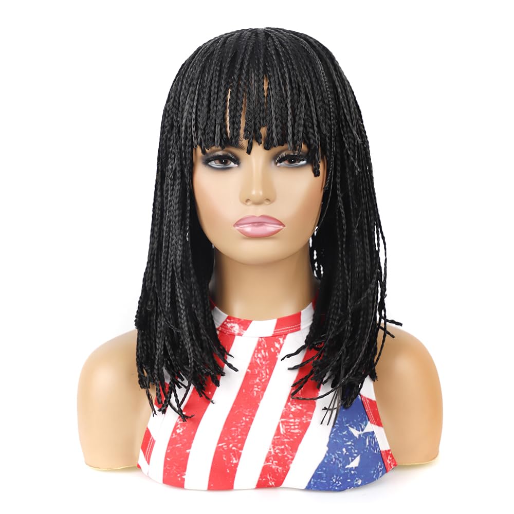 Braid Wig Short Braided Wigs for Black Women Synthetic