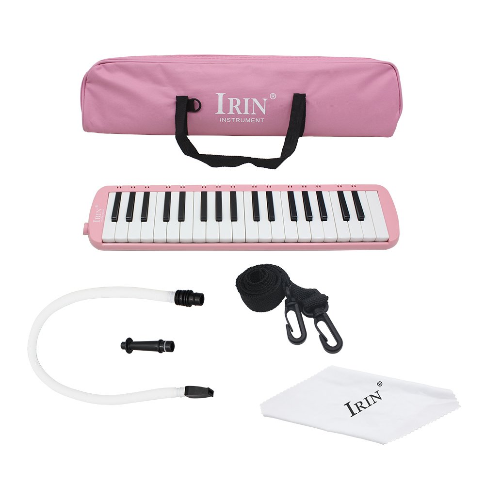 37 piano Keys melodica strumento musicale per gli amanti della musica principianti regalo con borsa da trasporto, Pink
