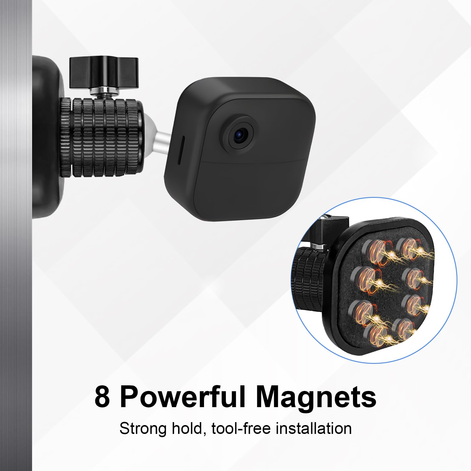 Magnetyczny uchwyt do kamery Blink Outdoor 4 (4. generacji)/(3. generacji)/Blink XT/XT2/Blink Mini/Blink Mini 2, regulacja 360° podstawa stojaka na kamerę mocowana do metalowej powierzchni