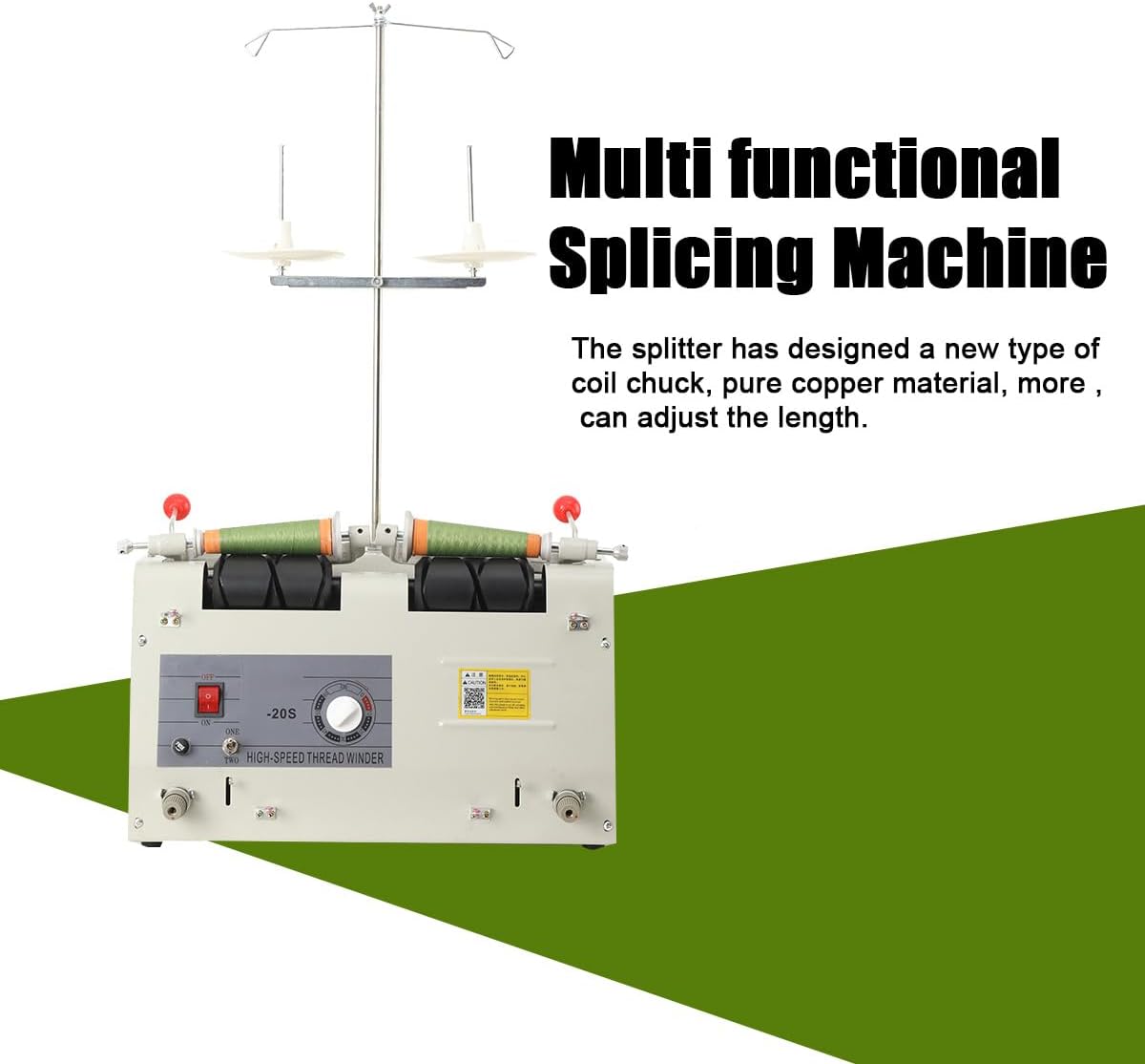 Automatic Threading Machine Auto Splitter with Timer Embroidery Thread Large and Small Double-headed Coil Winding Machine for Brother, Babylock, Singer, Janome, Automatic Thread Sewing Machine
