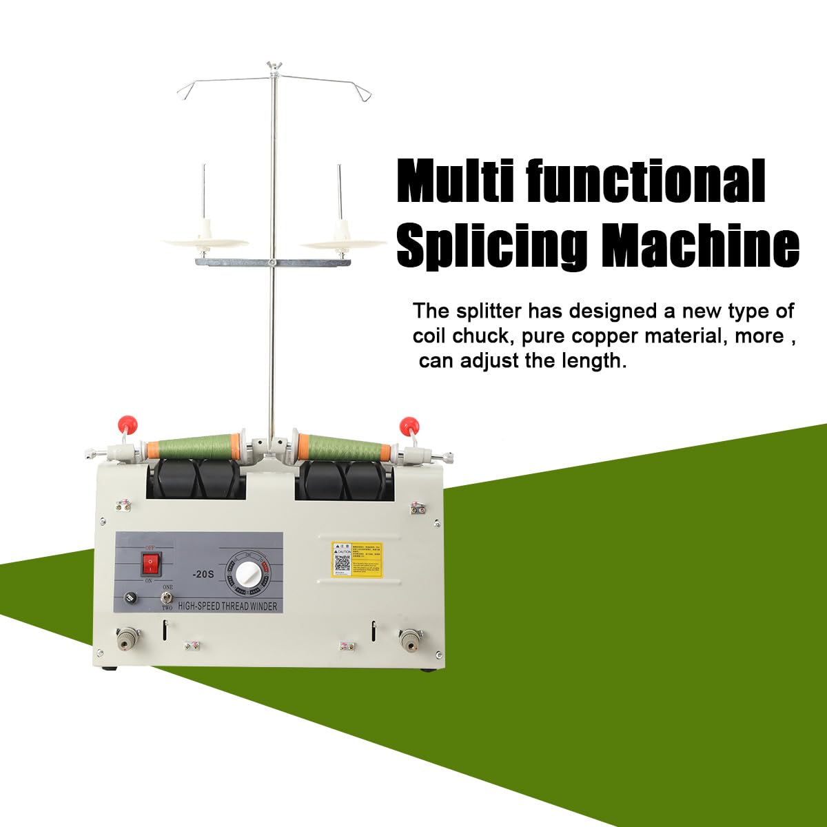 EODSAD Automatic Threading Machine Auto Splitter with Timer Embroidery Thread Large and Small Double-headed Coil Winding Machine for Brother, Babylock, Singer, Janome, Automatic Thread Sewing Machine