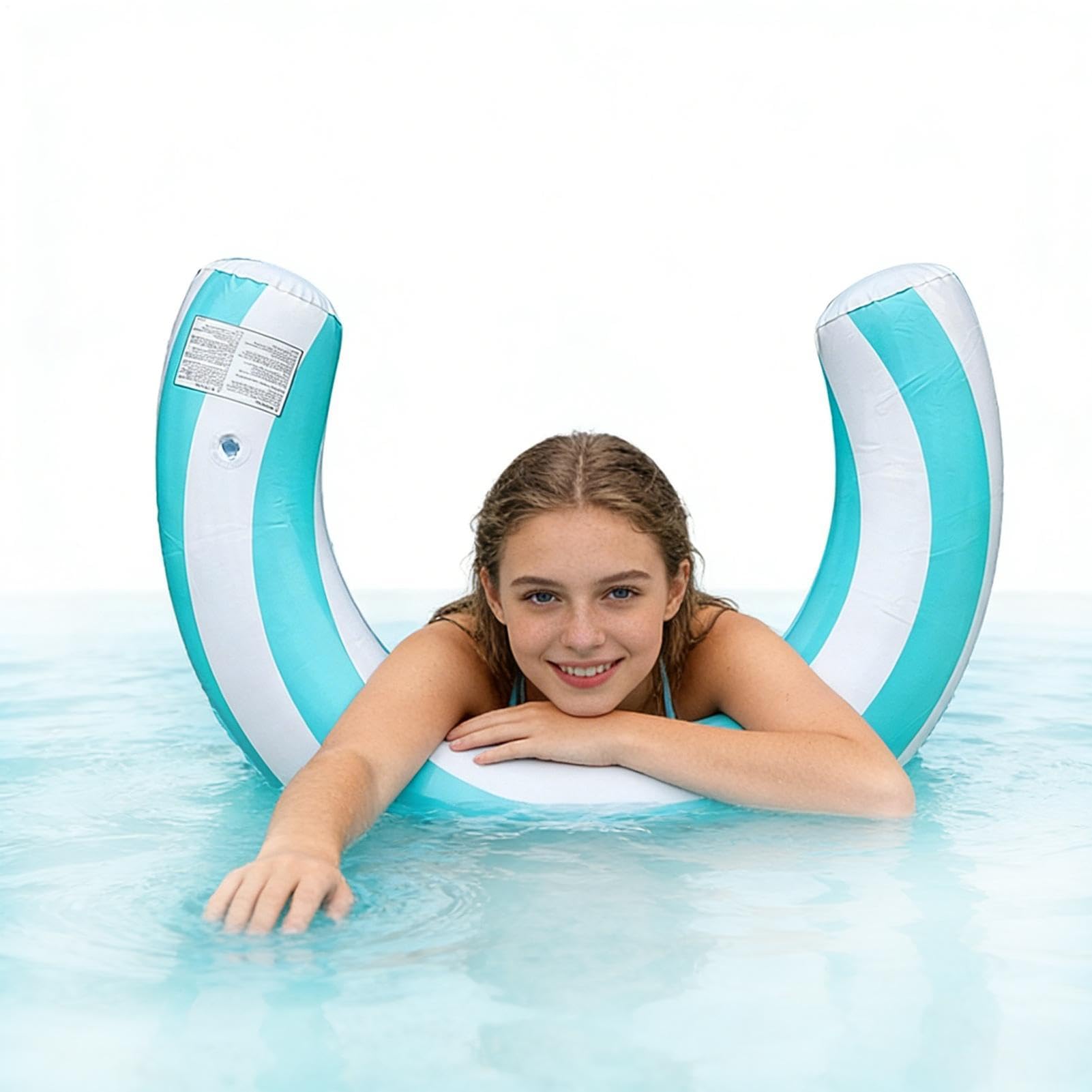 Inflatable Swimming Island, Portable Swimming Lounger, Thick Swimming Noodles, Water Swimming Aids for Adults, Riverside, Pool, Outdoor, Summer, Travel, Camping