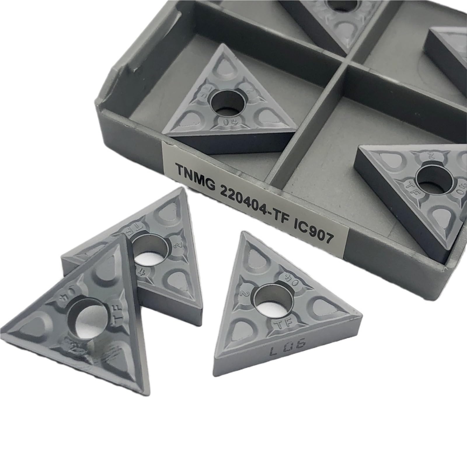 Inserto de carburo súper duro TNMG 220404-TF IC907 con resistencia térmica para torno CNC