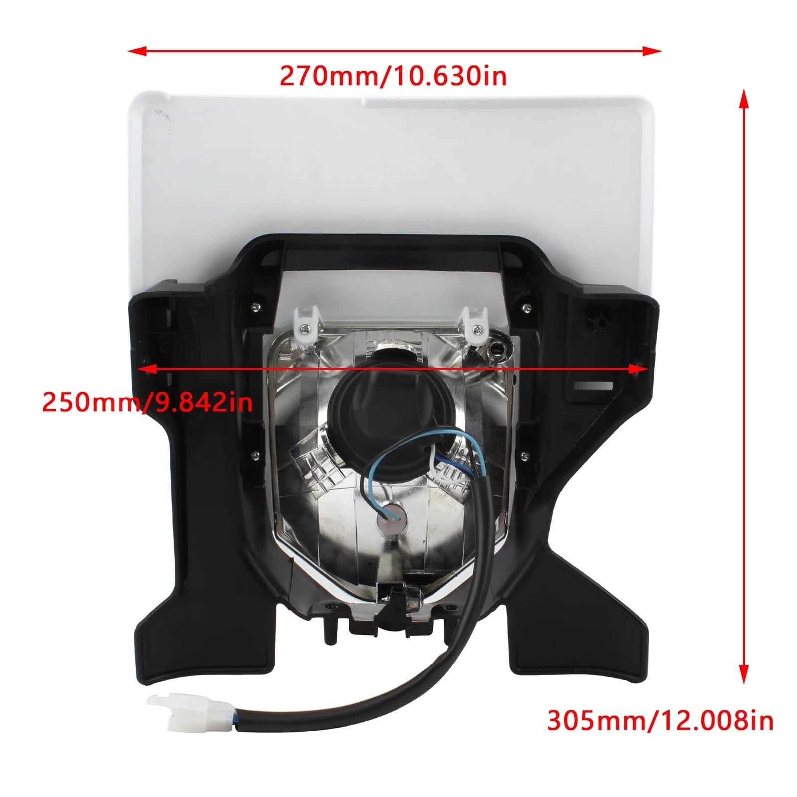 moto fari ADATTO PER Husq&varna Moto Faro Alogeno TE 250i TE300i FE250 FC450 Motocross Dirt Accessori(Black)