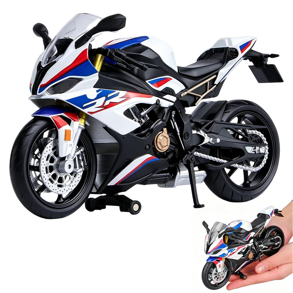 Agarte Motorcycle Model Toy, 1:12 Scale S1000RR Metal Die-cast