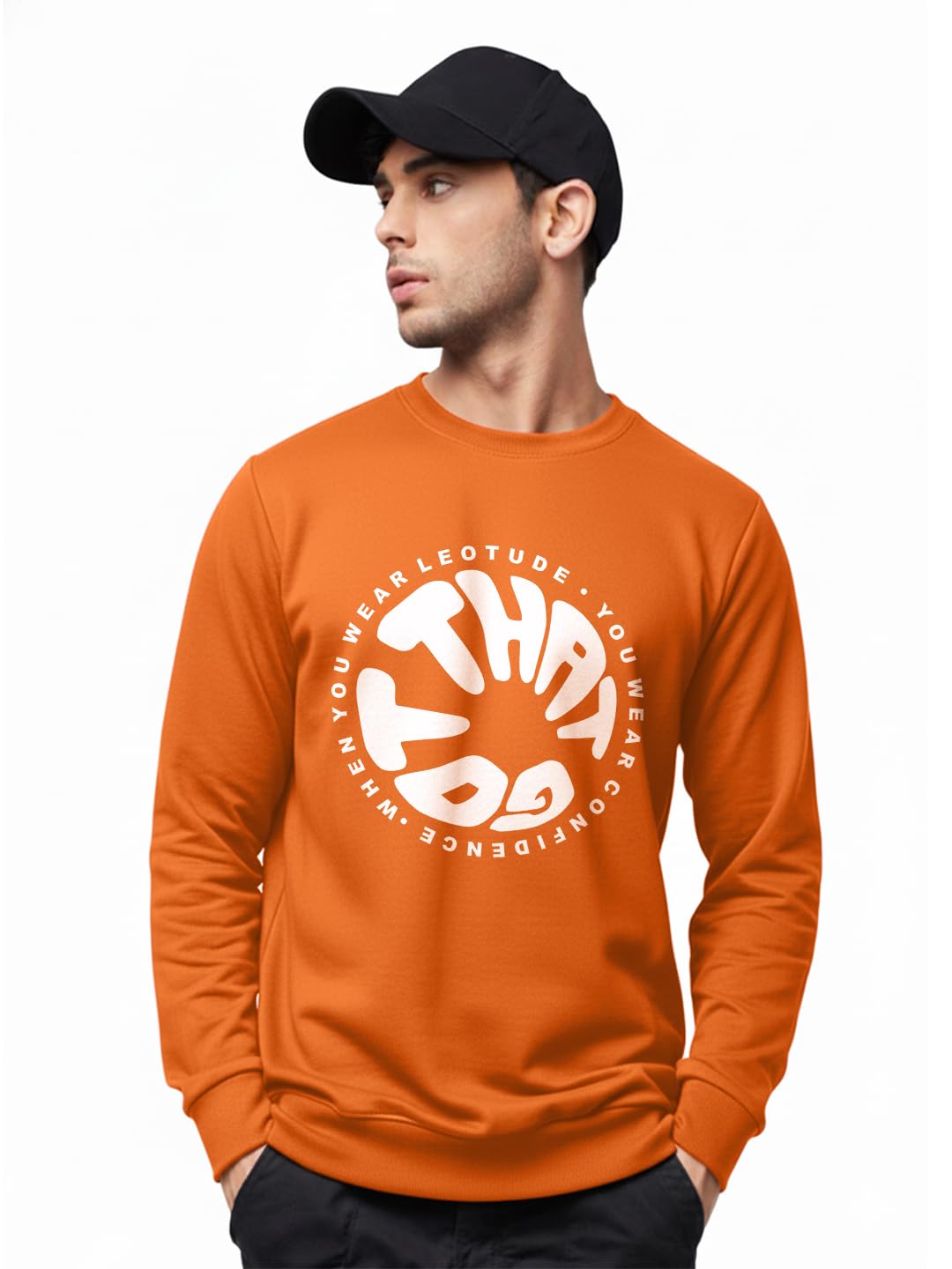 leotude Men's Graphic Print Super Soft Loopknit Regular Fit Full Sleeve Round Neck Sweatshirt-picture-40