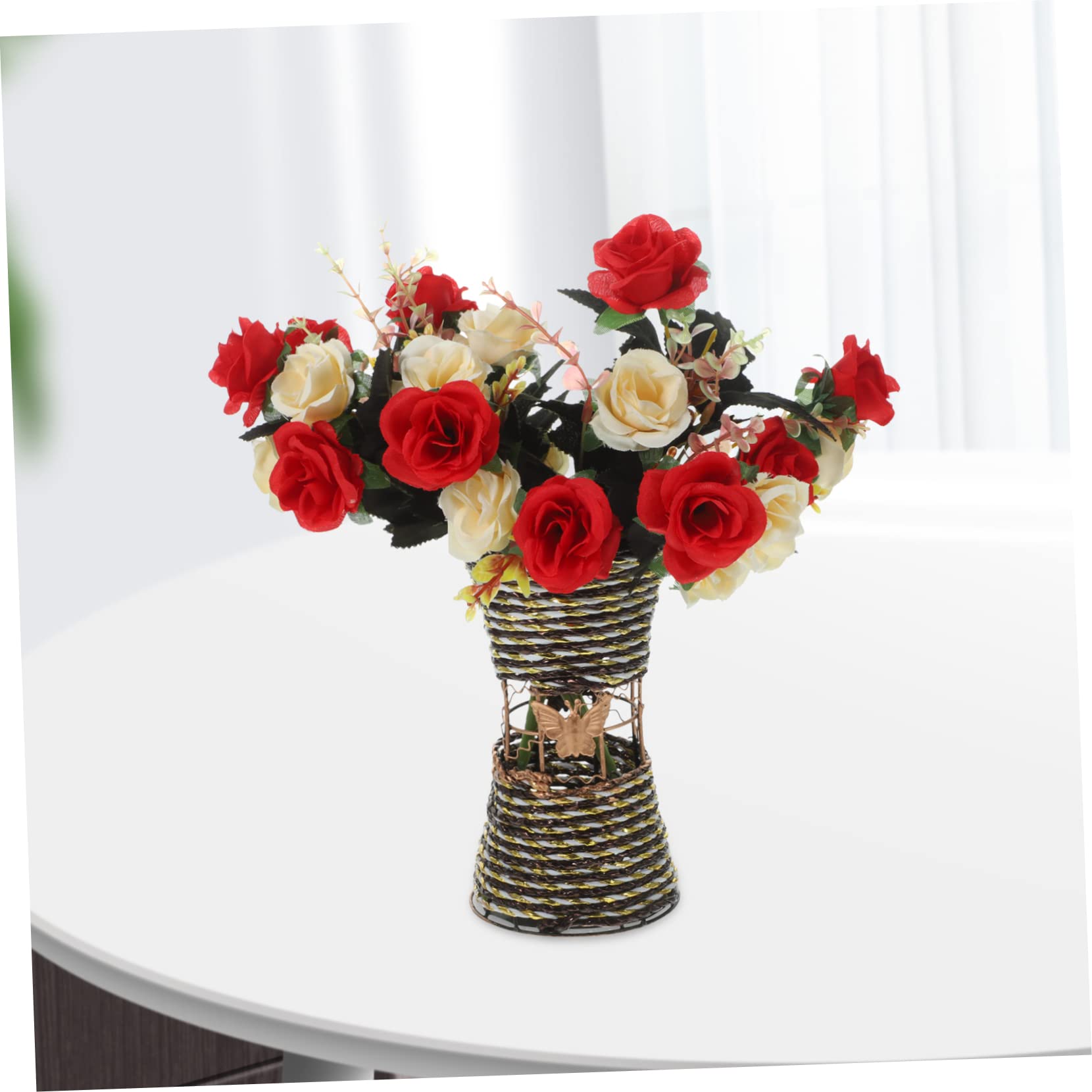 Amazon｜MUSISALY アイアンフラワーバスケット artificial flowers