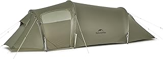 Naturehike Opalus UL Tunnel Tent, Upgraded Lightweight 15D Nylon 2/3 Person Camping Tent, 4 Season Camping Tent (Olive Green)