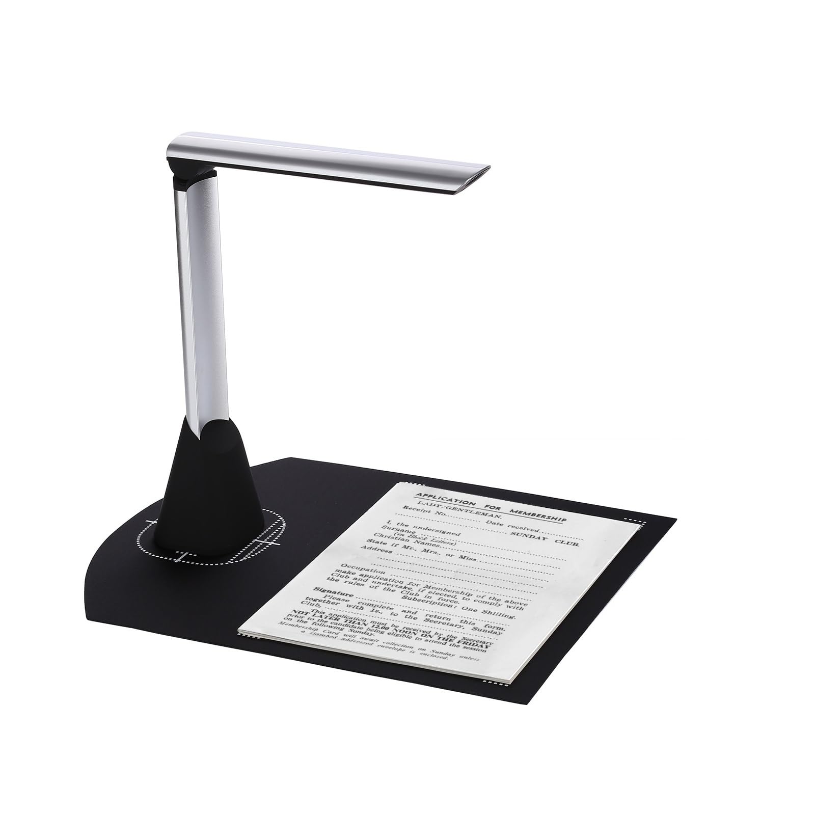 Document Scanner, BK34 Document Camera Scanner, 5 Mega-Pixel HD Camera A4 Capture Size with LED Light Teaching Software for Online Teaching