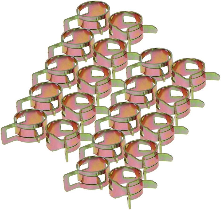 15mm Spring Band Type Action Fuel/Silicone Vacuum Hose Pipe Clamp Low Pressure Air Clip Clamp 100Pcs,Aicosineg