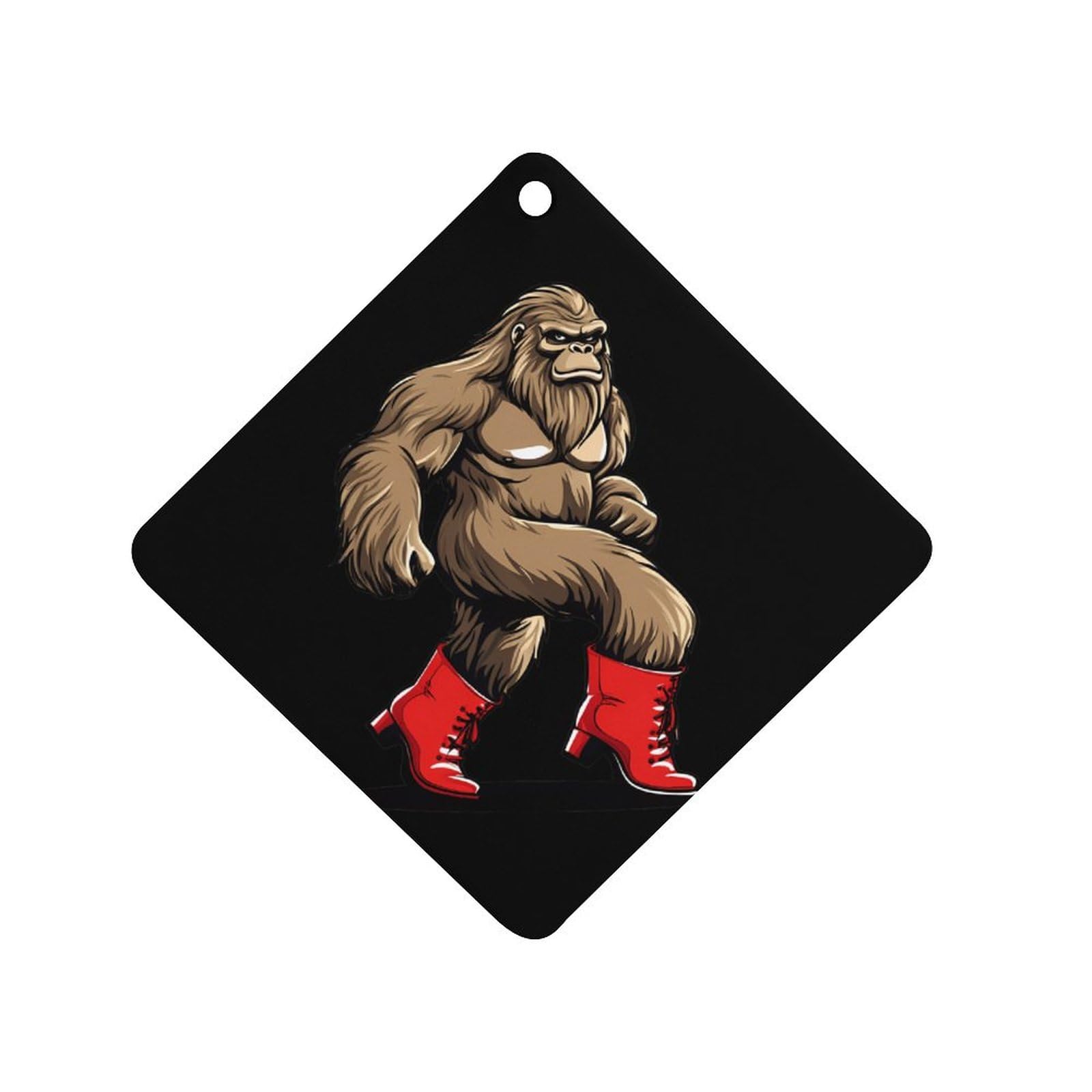 Bigfoot Boot Car Air Freshener Hanging Aromatherapy Tablets for Car Accessories Rhombus