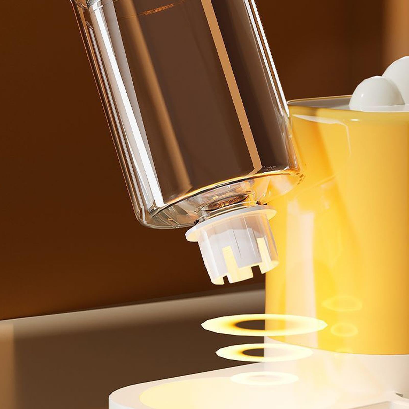 Futterautomat, Futter- und Wassernapf for Haustiere(Yellow)
