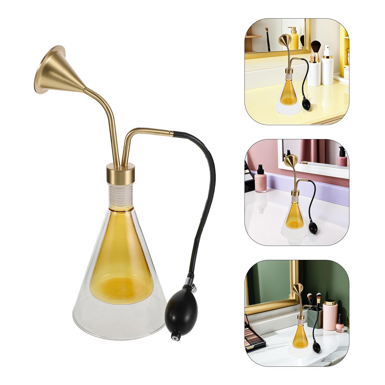 Ciieeo Aromatherapie Flasche aus Glas Aromaflasche mit Langem Pumpspender Leicht Bewahrt den Originalduft für Reisen und Spa für Kaffeebohnen und Parfüms Zufällige Farbe