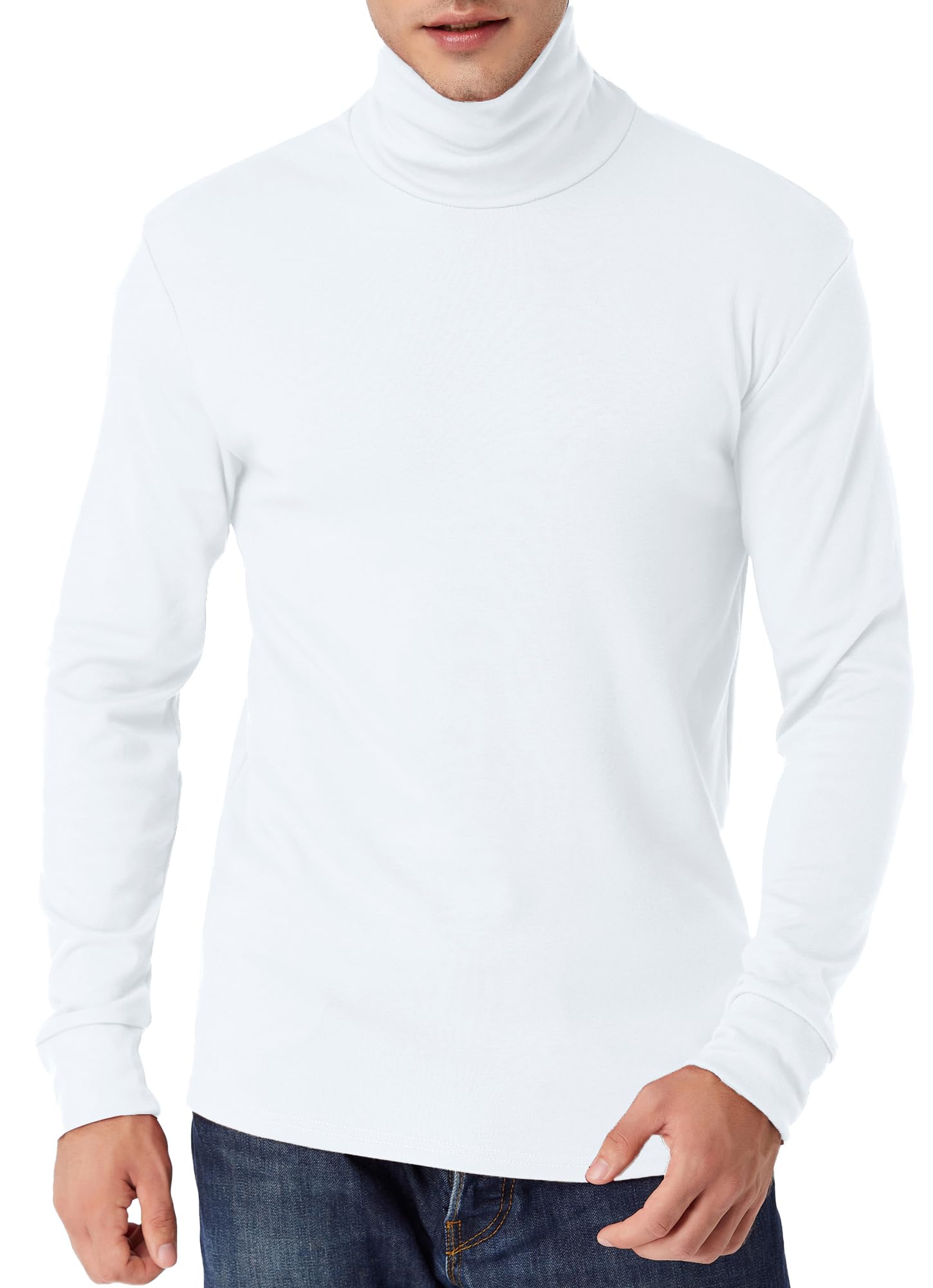 LE VONFORT Mens Turtleneck Long Sleeve T Shirts Slim Fit Thermal Undershirt Lightweight Pullover