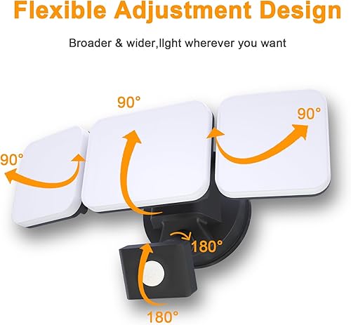 Miniatura 6 de Luz con sensor de movimiento para exteriores, luz de seguridad activada por movimiento, reflector exterior del atardecer al amanecer y sensor de