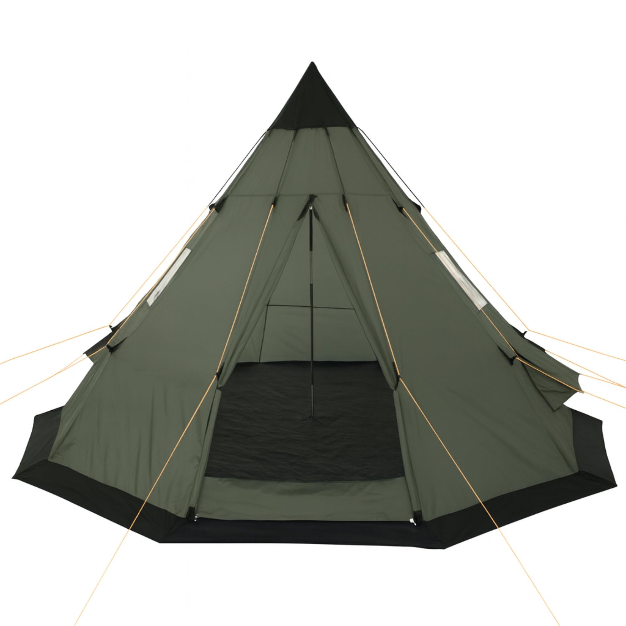 CampFeuer Tienda de Campaña Tipi Spirit | 4 Personas | Columna de Agua 3.000 mm | Ligera | Carpa | Tienda de Campaña Piramidal, Tienda Grupo, Tienda Camping, Tienda Familiar | Acampada, Senderismo