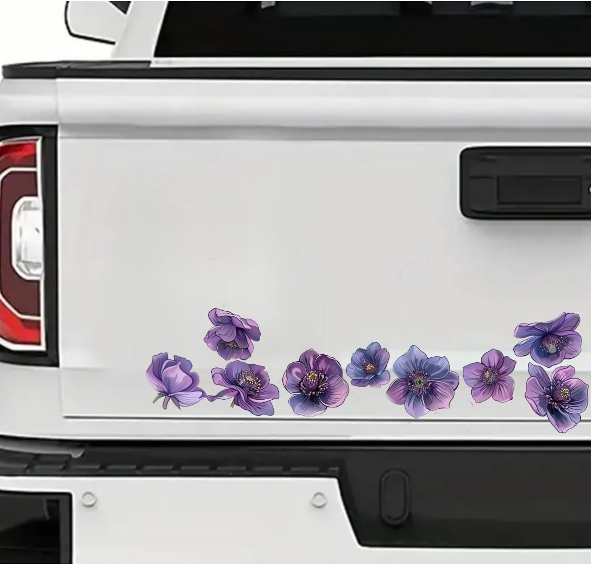 Anemone Purple Flowers Set for Car Decal Waterproof Vinyl Peel and Stick, Anemone Windflower Sticker Decal for Window Bumper Body Hood Bonnet, Flower Decorative Car Sticker (Anemone) image 4