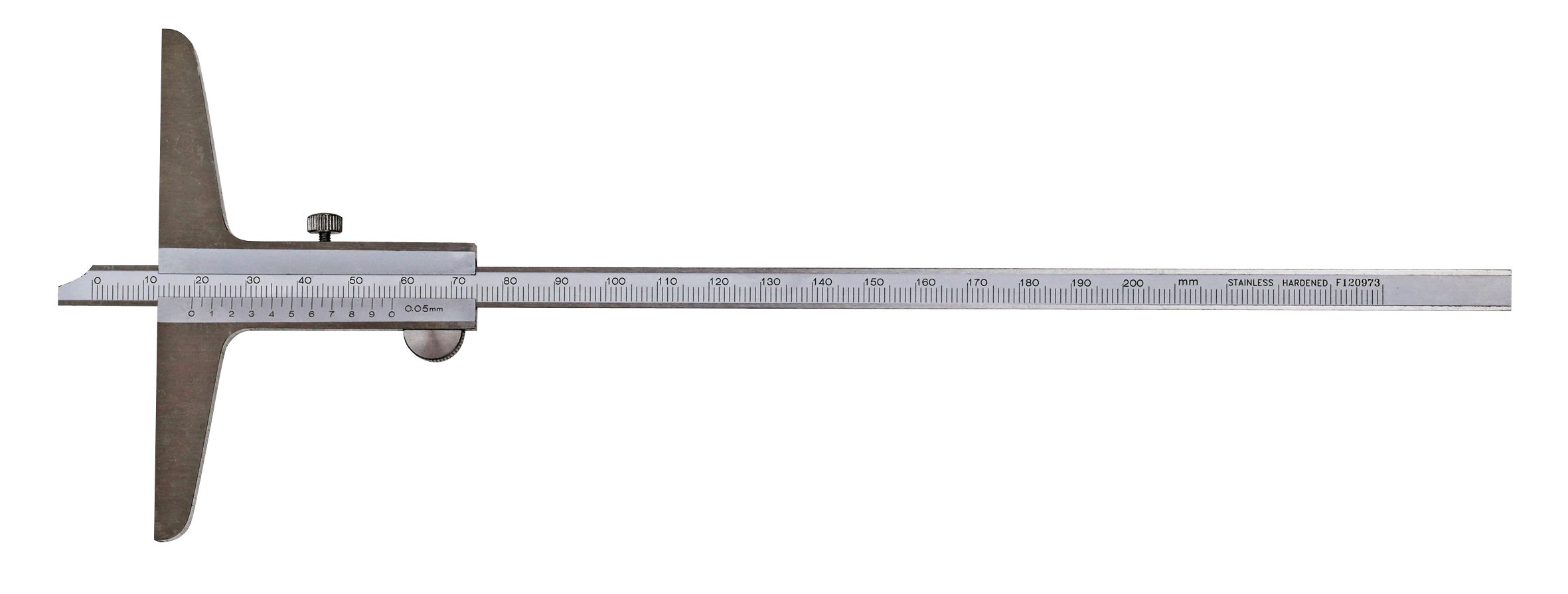 Calibre de profundidad / calibre deslizante, Nonius 1/20 = 0,05 mm (300 mm, 150 mm).
