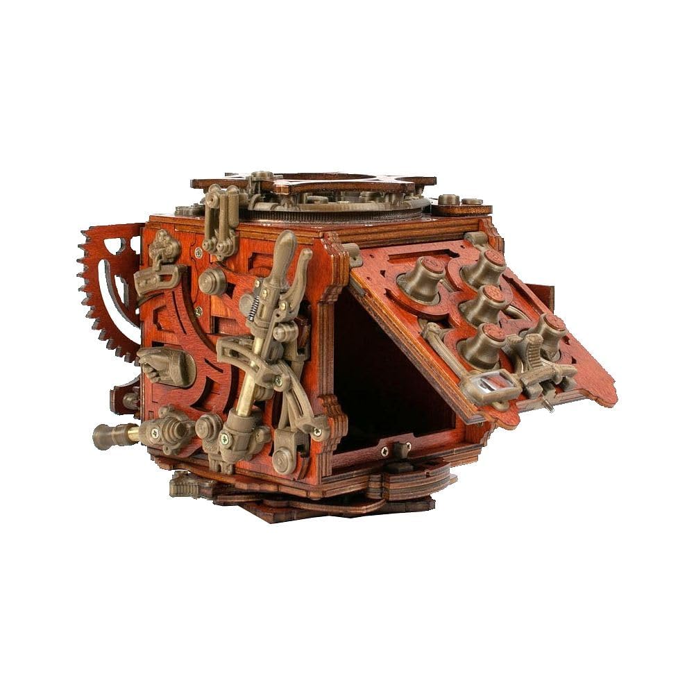 Mecanigma Puzzle mechaniczne, 541 elementów, 3D łamigłówka dla dorosłych, interaktywne drewniane puzzle z sekretnymi przegródkami