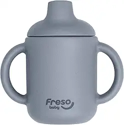 Freso Baby Copo De Transição Alimentação Do Bebê Treinamento Introdução Alimentar Infantil Blw Silicone Livre De Bpa Suave Não Quebra Cor Cinza