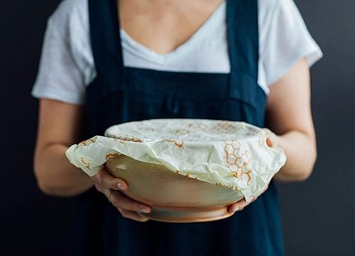 Miniatura 8 de Bee's Wrap - Paquete individual grande - Fabricado en los Estados Unidos con algodón orgánico certificado - Sin plástico y silicona - Envoltura de