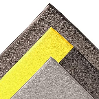 NoTrax 825 Cushion StatTM w/Dyna-Shield Dissipative/Anti-Static Mat | 3' X 5' Black/Yellow