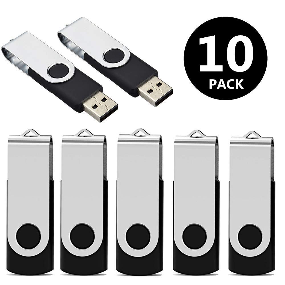 Aiibe Chiavetta USB 3.0 da 32 GB, confezione da 10 unità flash da 32 GB, chiavetta USB 3.0, colore: nero