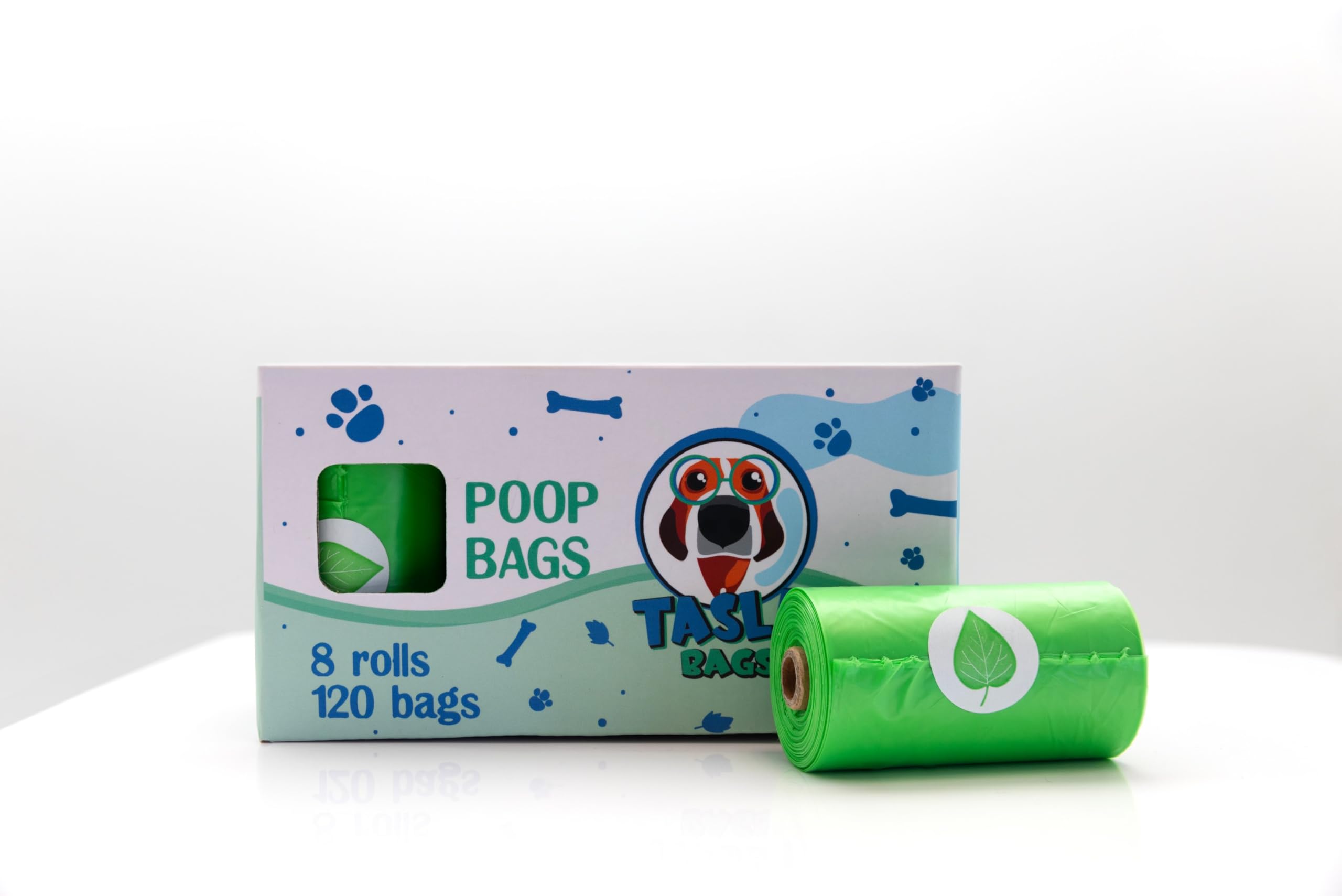 Tasla Dog Poop Bags, Scented, 8 Rolls, 120 Bags Total