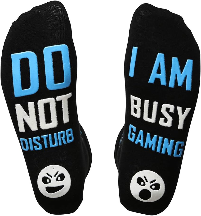 Gamer Gaming Socks, Funny Gifts, Do Not Disturb Im Gaming Socks, Gaming Presents, Novelty Socks, Blue DND